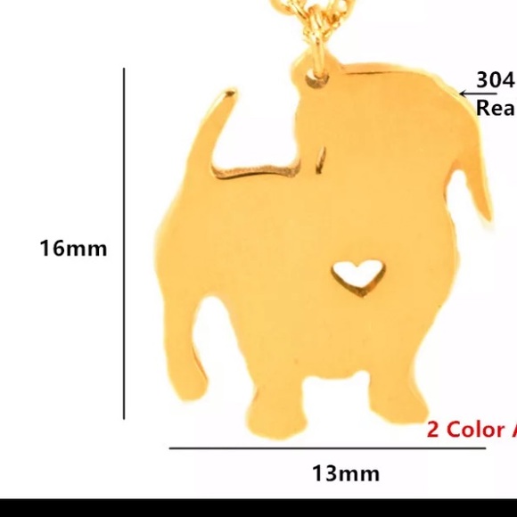 Dachshund Love Necklace Silver Dog Mom Mothers Day - Picture 3 of 5